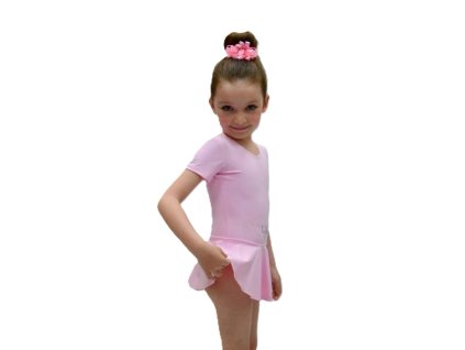 TANEČNÝ A BALETNÝ DRES SO SUKNIČKOU - MAŠĽOU A KAMIENKAMI