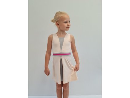 trojfarebné tenisové šatydievčatá, teenagerky LOOK 122 4680