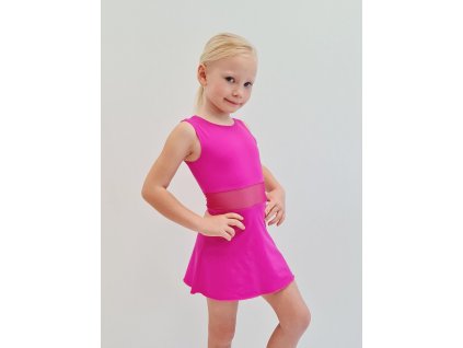 tenisové  šatys priehľadným  vsadeným pásom LOOK 122 4926