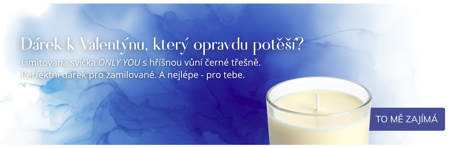 valentýn svíčka dárek