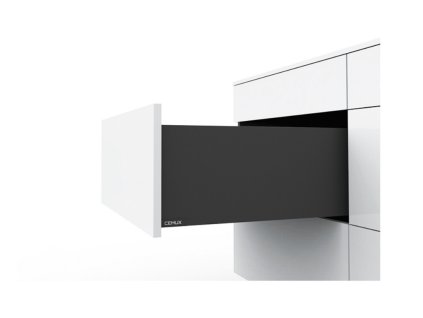 zasuvka h box s bocnici vyska 199 mm barva antracitova