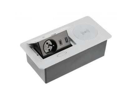 Zásuvka ZEBOX šedá