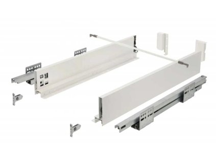 Zásuvka s bočnici AXIS PRO PUSH to OPEN, výška 86 mm - barva bílá