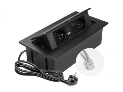 Zásuvka Multibox RJ45 černá 1