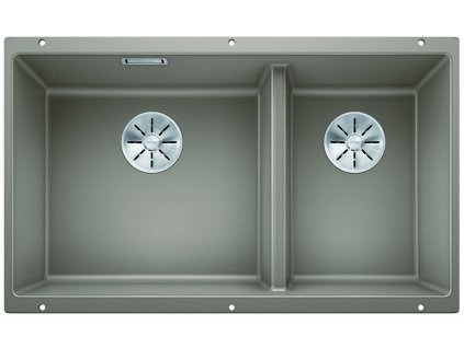 Granitový dřez Blanco SUBLINE 430/270 U InFino Silgranit tartufo bez táhla 523158