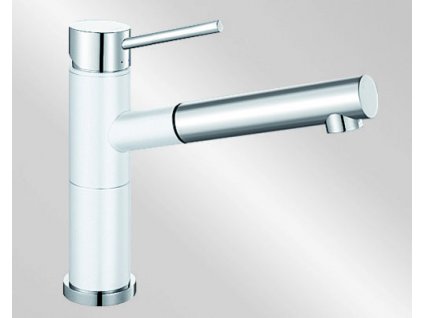 Kuchyňská baterie Blanco ALTA-S Compact Silgranit-look dvoubarevná bílá/chrom