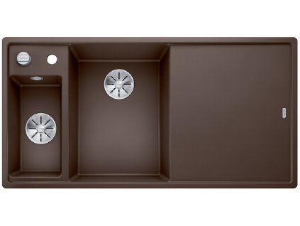 Blanco AXIA III 6 S InFino Silgranit káva dřev.kráj.deska dřez vlevo s exc.
