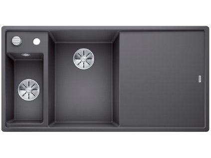 Blanco AXIA III 6 S InFino Silgranit šedá skála sklen.kráj.deska dřez vlevo s exc.