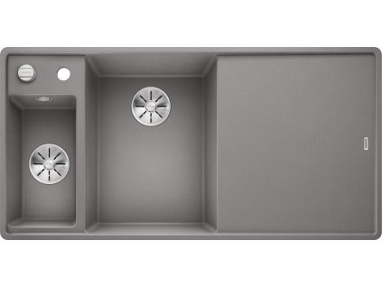 Blanco AXIA III 6 S-F InFino Silgranit aluminium sklen.kráj.deska dřez vlevo s exc.