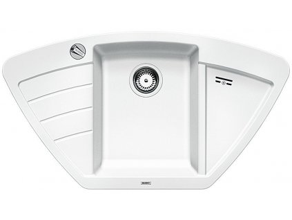 Granitový dřez Blanco ZIA 9 E Silgranit bílá s excentrem 514750