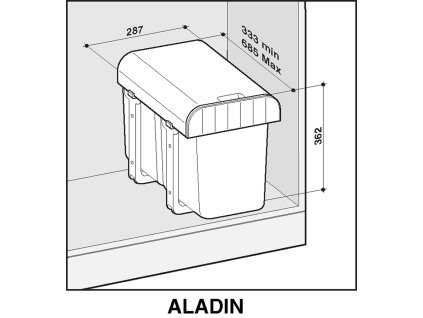 29958 sinks aladin 40 1x16 l
