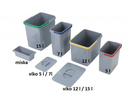 Víko koše pro volně stojící koše Sinks 5 a 7 L