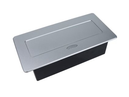 31713 4 vyklopna zasuvka box 2x 230v a 2x usb nabijecka s 3m kabelem hlinik