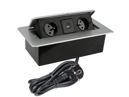 Vyklopna zasuvka box s USB nabijeckou hlinik
