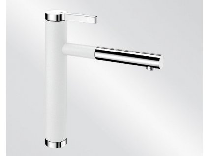Kuchyňská baterie Blanco LINEE S Silgranit-look dvoubarevná bílá/chrom