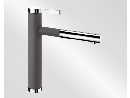 Kuchyňská baterie Blanco LINEE S Silgranit-look dvoubarevná šedá skála/chrom
