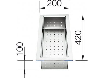 Miska děrovaná nerez pro ZEROX a CLARON 420x200x100 - 219649