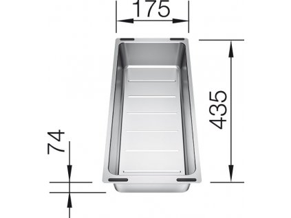 Miska nerez pro SUBLINE 435x175x74