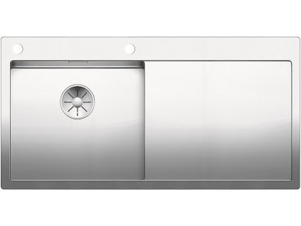 Nerezový dřez Blanco CLARON 5 S-IF InFino Nerez hedvábný lesk dřez vlevo s táhlem 521626