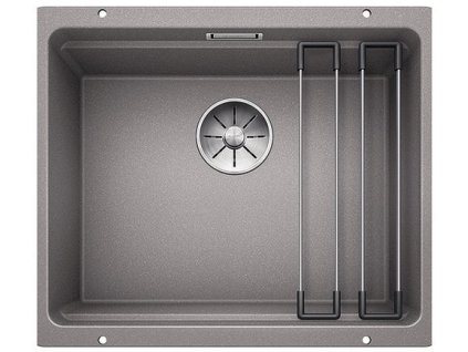 Granitový dřez Blanco ETAGON 500 U InFino Silgranit aluminium bez excentru s pojezdy 522229