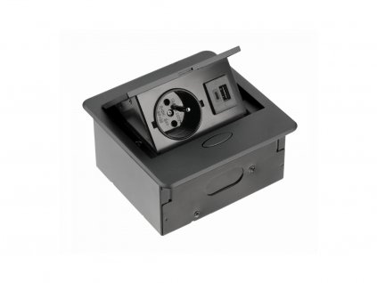 Vyklopna zasuvka BOX MINI A+C cerna