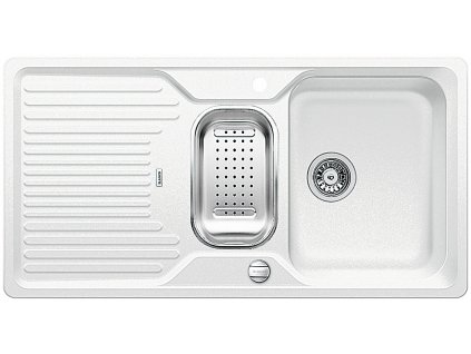 Granitový dřez Blanco CLASSIC 6 S Silgranit bílá oboustranné provedení s excentrem+přísluš.nerez 509234