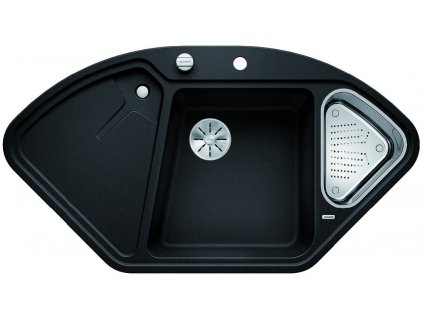 Granitový dřez Blanco DELTA II-F InFino Silgranit antracit s excentrem přísluš. ano 523670
