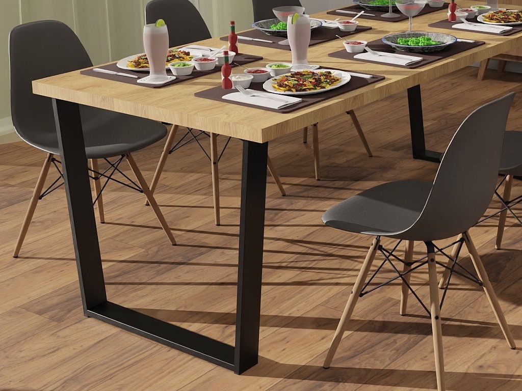 Levně In-Design Stolová podnož Industry V, výška 710 černá matná