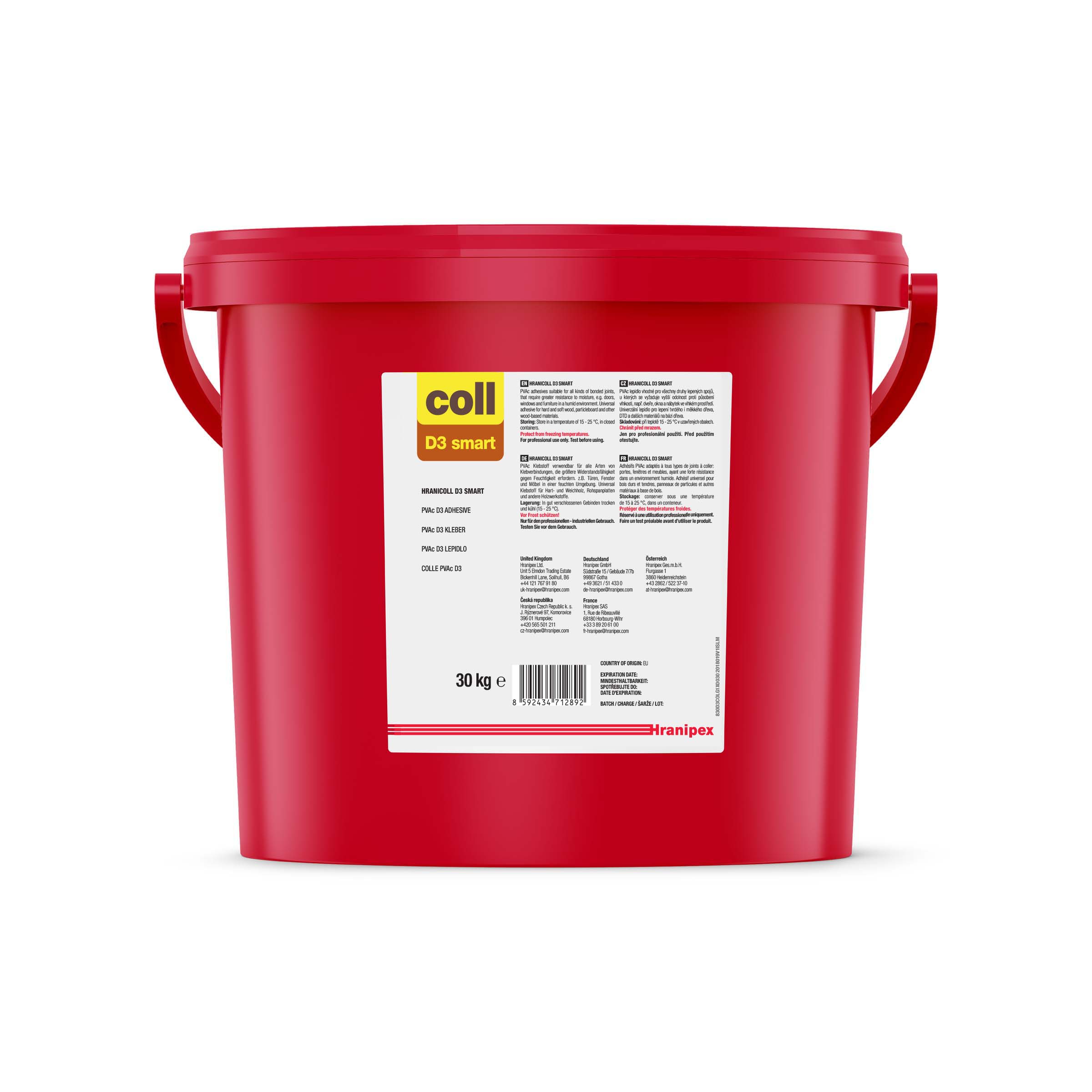 Levně Disperzní lepidlo Hranipex Hranicoll D3 Smart Balení: 10 Kg vědro