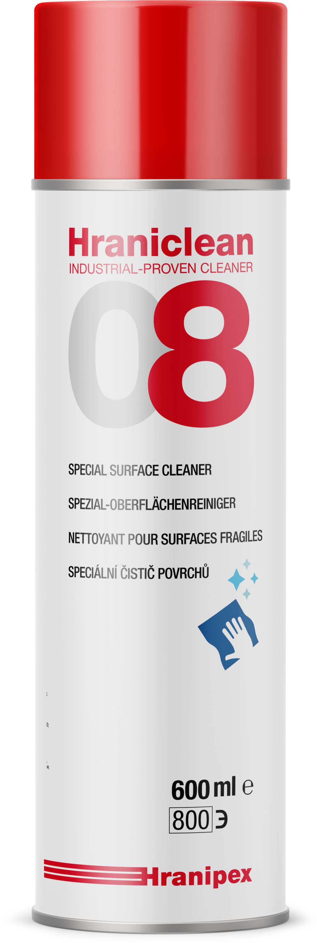 Levně Hranipex Hraniclean 08 - ruční čistič citlivých povrchů Balení: 600 ml Spray