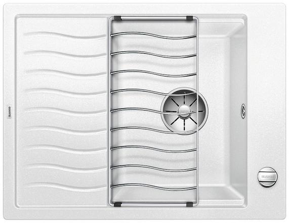 Levně Blanco ELON 45 S InFino Silgranit bílá soft obous. s exc. + přísluš.
