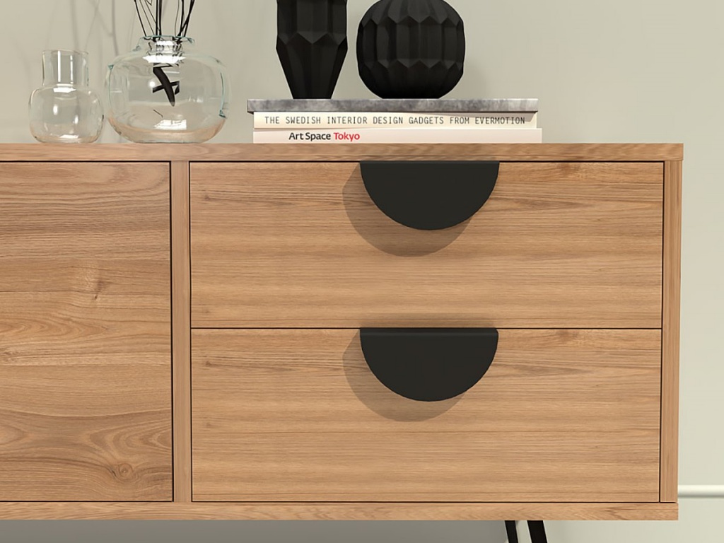 Levně In-Design Nábytková úchytka na hranu Zoria černá matná