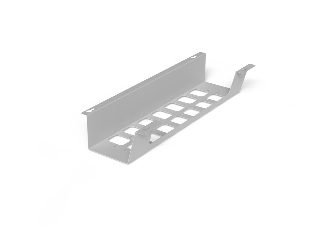 In-Design Držák kabelů a zásuvek pod stůl BOXIT V šedý Šířka držáku kabelu: 520 mm