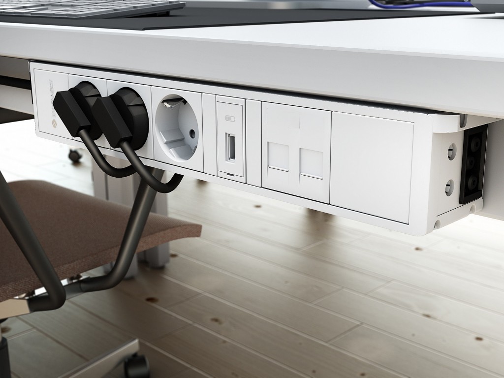 Levně IBConnect Zásuvka CUBO bílá - různé konfigurace Konfigurace elektrozásuvky: 2x230V