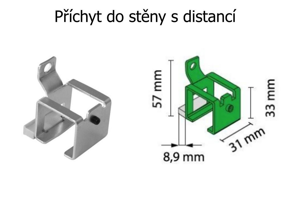 Levně LAGUNA Uchycení horní vodící lišty K-075 - různé typy Typ uchycení: Do stěny s distancí