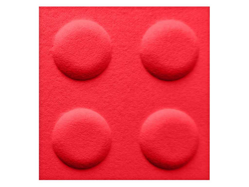 In-Design Akustický dětský 3D obklad kostka 30x30 cm - různé barvy Obkladový panel: Barva: Červená
