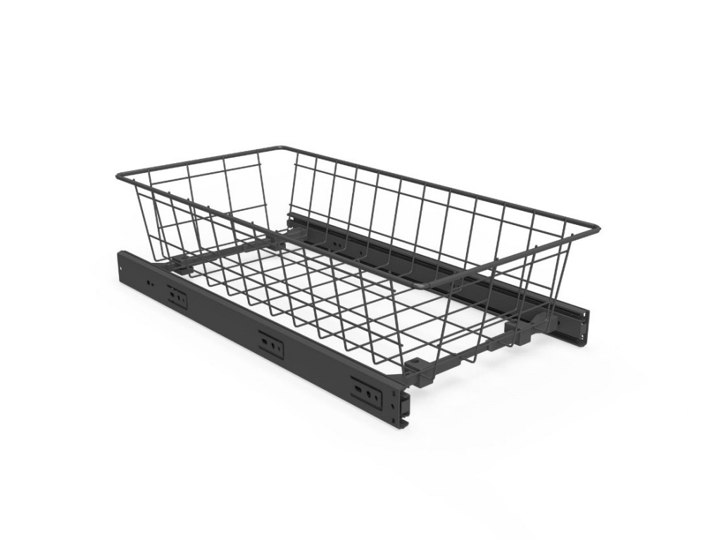 Levně In-Design Úložný šatní koš plný výsuv tlumené zavírání výška 170 mm antracitová Šířka koše (mm): 235 mm, Minimální nastavitelná šířka: 250 mm, Maximální nastavitelná šířka: 310 mm