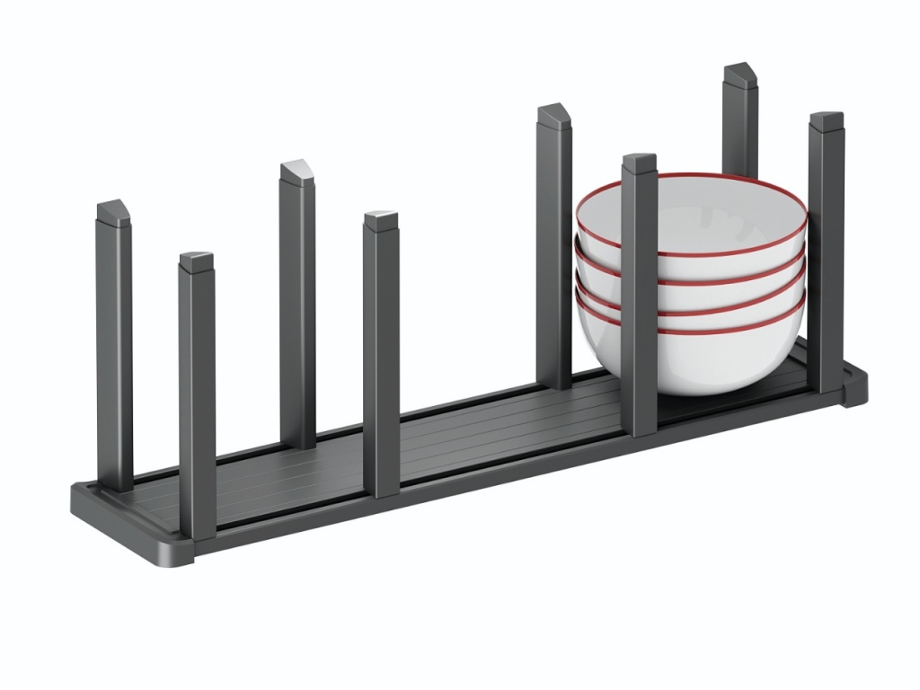 Levně In-Design Držák Stripes na misky 105x470x180 mm antracitový
