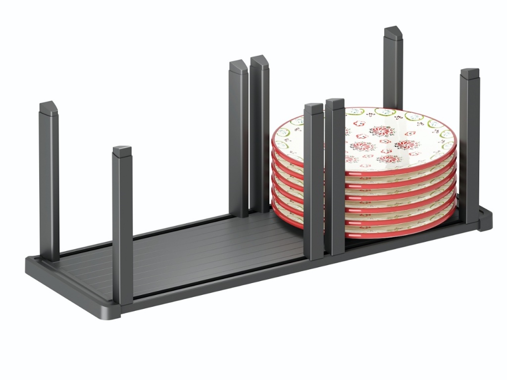 Levně In-Design Držák Stripes na talíře 160x470x180 mm antracitový