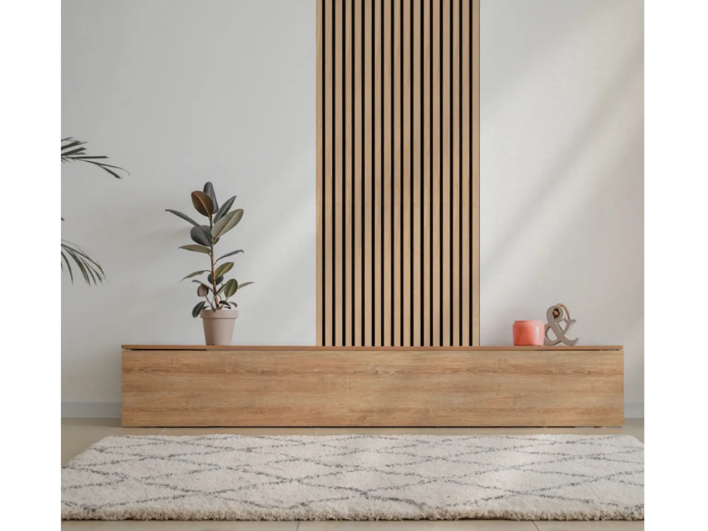 Levně In-Design Voděodolný akustický obkladový panel COLETTE dub přírodní/černá