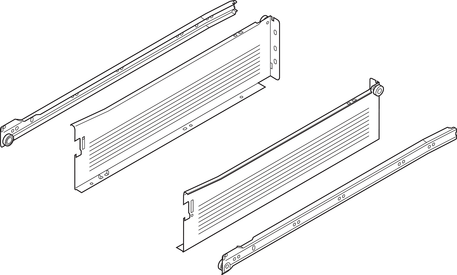 Levně BLUM Metabox 118x400 mm bílý