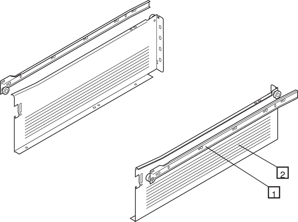 Levně BLUM Metabox 150x450 mm bílý