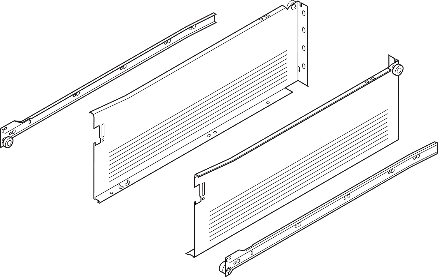 Levně BLUM Metabox 150x550 mm bílý