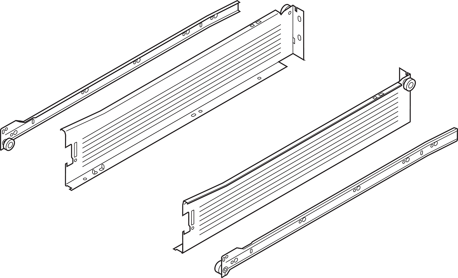 Levně BLUM Metabox 86x550 mm bílý