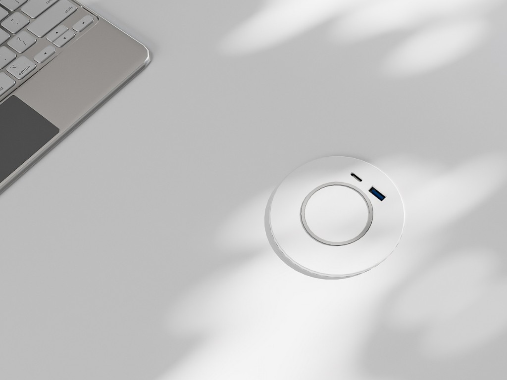 Levně Bezdrátová nabíječka Cemux MULTI 15W + USB nabíječka A+C - bílá