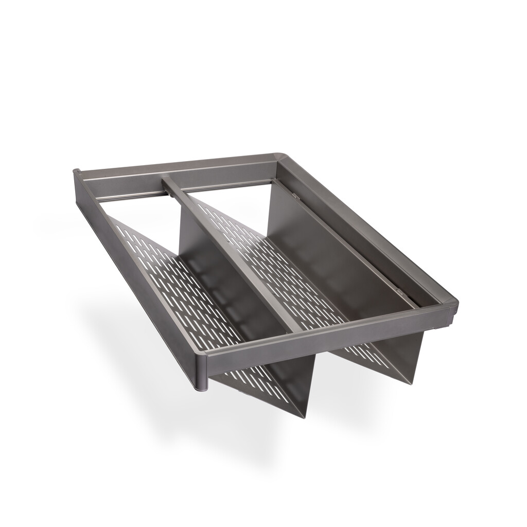 Levně EMUCA Výsuvný botník do rámu Quartz – titan Šířka rámu (mm): 600