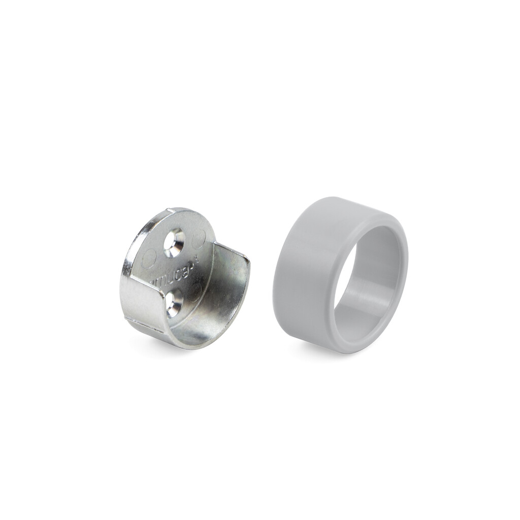 Levně Emuca S.R.L. Držák kulaté šatní tyče, průměr 28 mm - elox