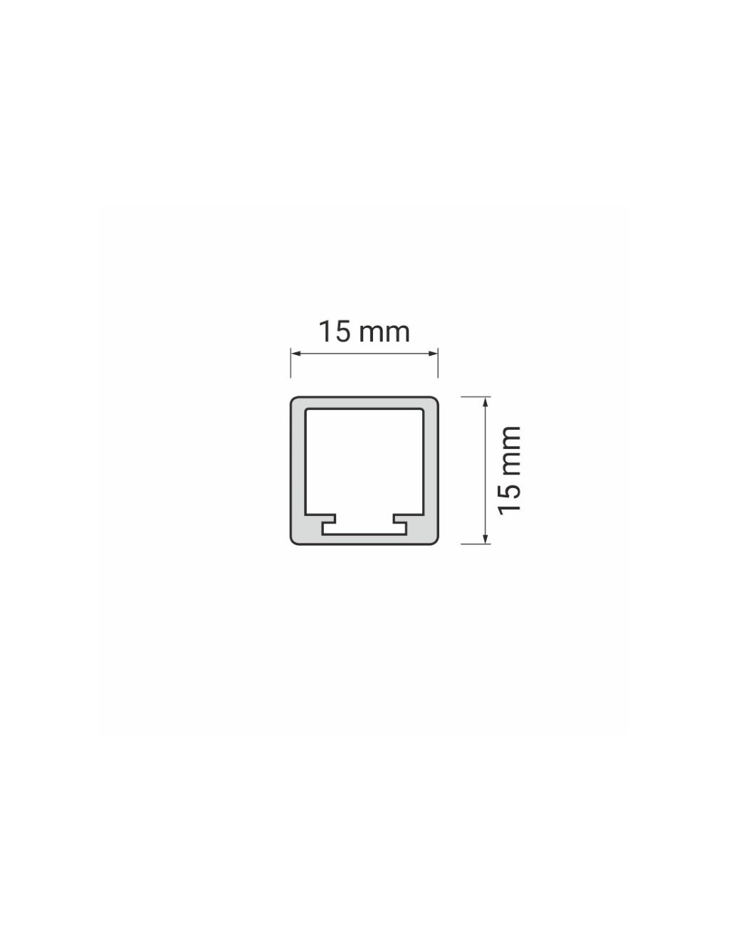 Levně IN-LIGHT LED profil TREND mléčný Led profil - rozměr: 15x15