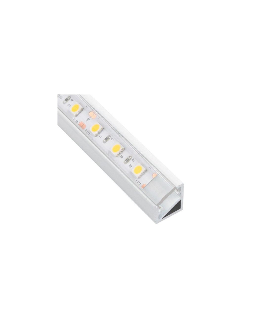 Levně IN-LIGHT Rohový LED profil TRI-LINE MINI bílý Barva difuzoru: čirá