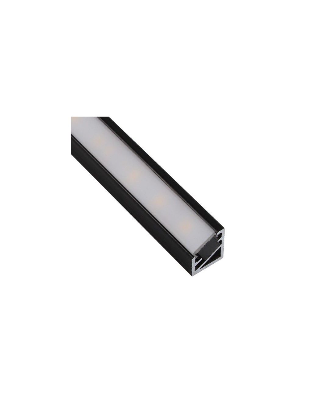 Levně IN-LIGHT Rohový LED profil TRI-LINE MINI černý Barva difuzoru: mléčná